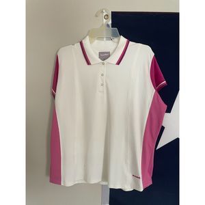 Y2K Bolle Sport Pink Tennis Shirt Collar